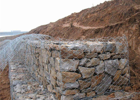 Cestas de acero inoxidables de Gabion de la jaula de Gabion de la anchura hexagonal de la malla de alambre los 2m