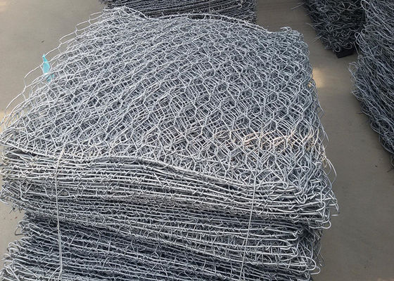 Alambre Mesh Zinc Aluminum Alloy de la pared de Gabion del tratamiento de la diapositiva del río 80mm*100m m
