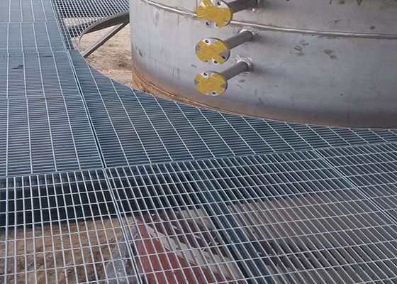 Reja de acero del piso de la presión de la calzada bloqueada de la fragua para el estante de Warehouse